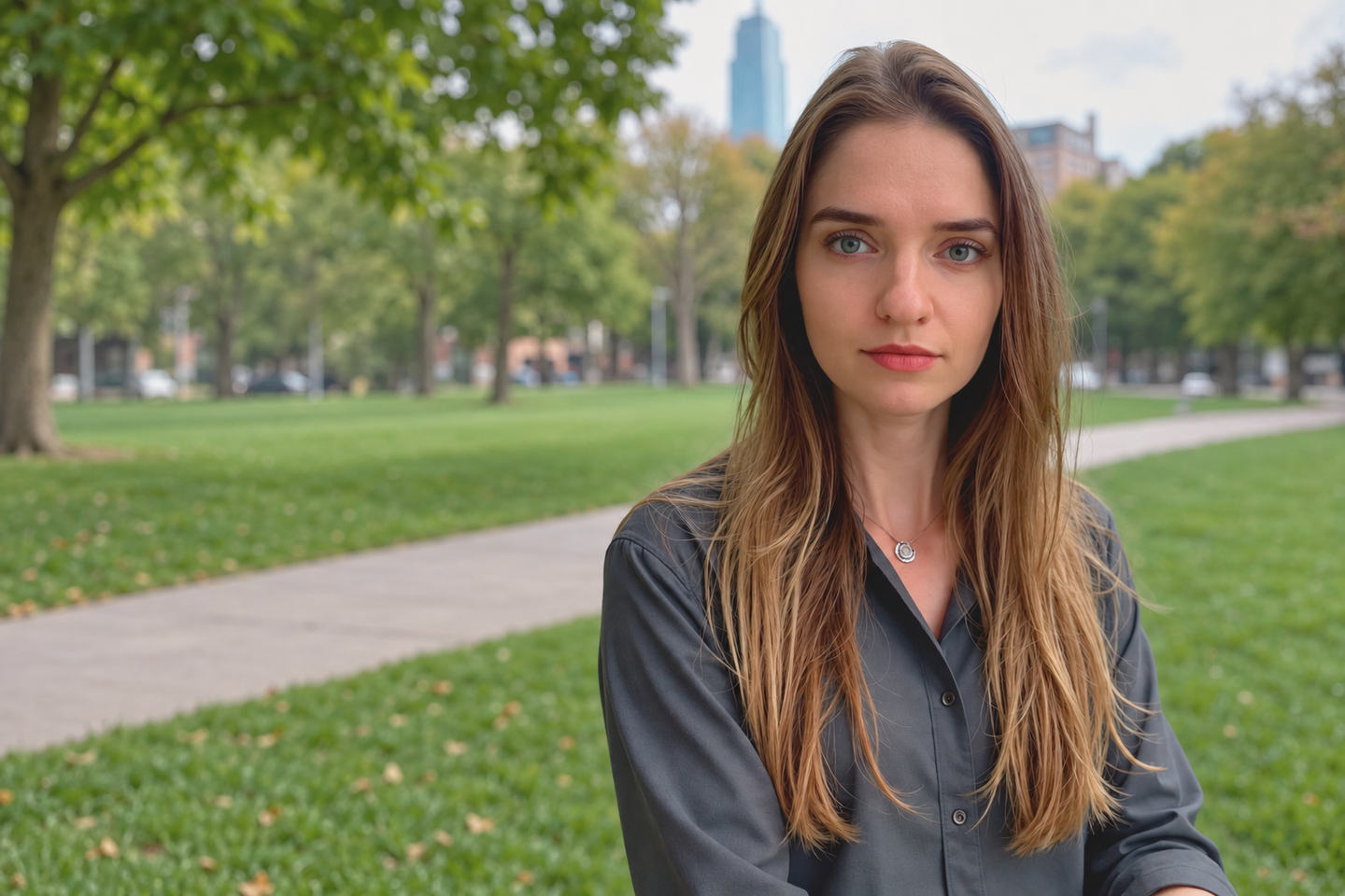 Diana Arnautu souriante sur un fond de verdure
